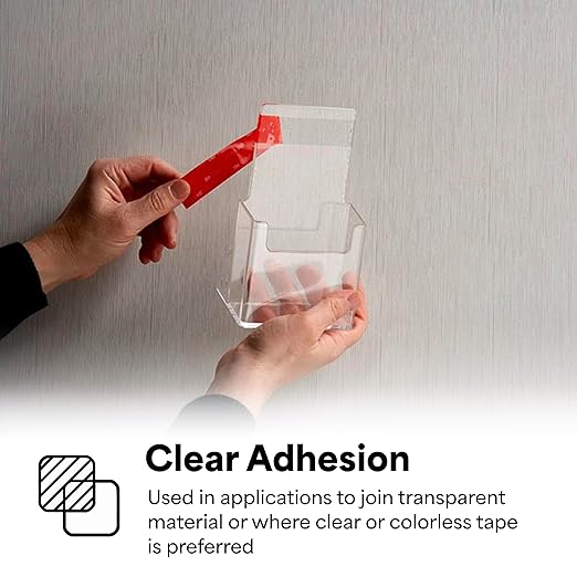 3M VHB Tape 4910 Clear, Mounting Tape, 1/2 in x 36 yd 40.0 mil (Case of 4)