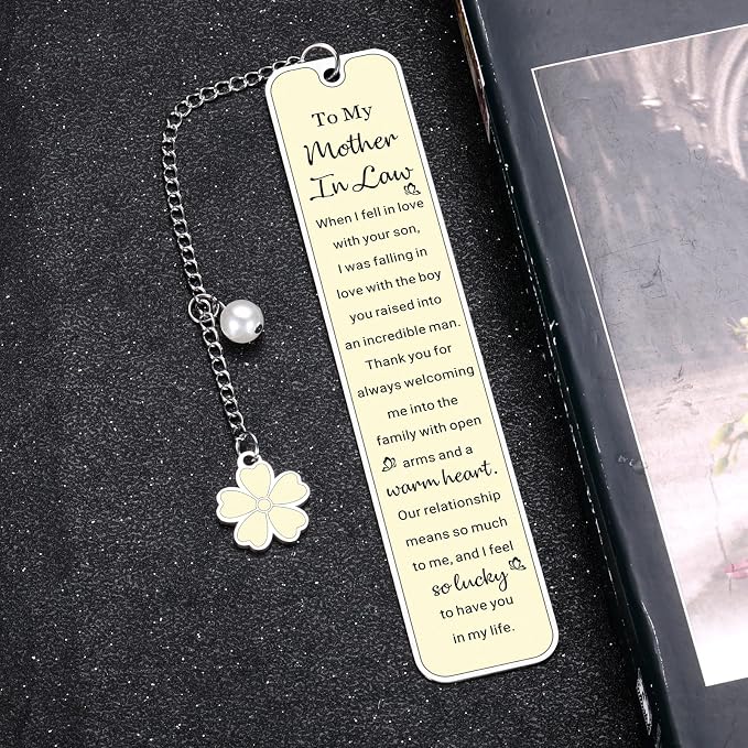 Mother in Law Mothers Day Birthday Wedding Gifts Future Mother in Law Birthday Gifts Metal Bookmark Mothers Day Gift for Mom in Laws Bookish Gift for Motherr in Laws Bookmarks for Book Lovers Women