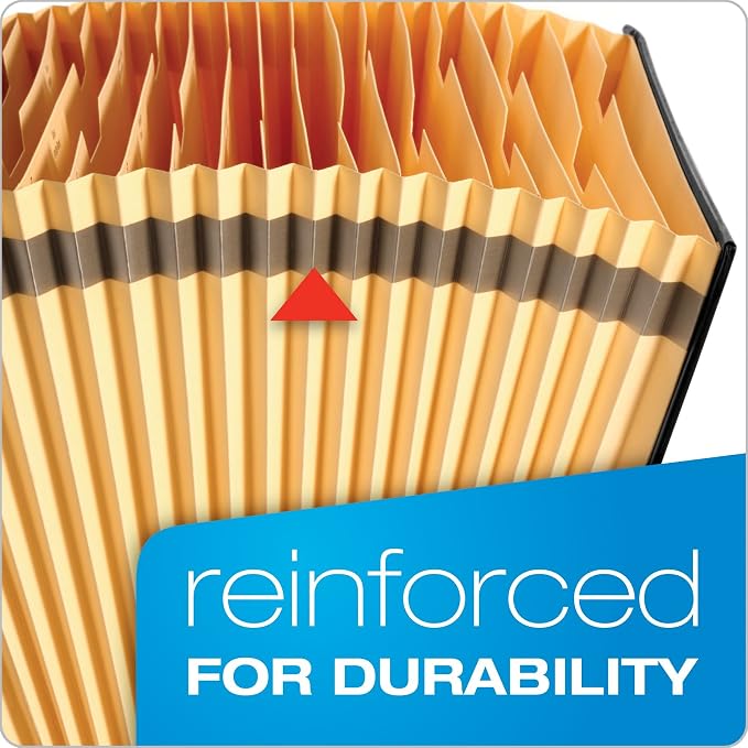 Pendaflex Portafile Expanding Organizer, 15 1/8" x 10 5/8", Black (01156) (Pack of 6)