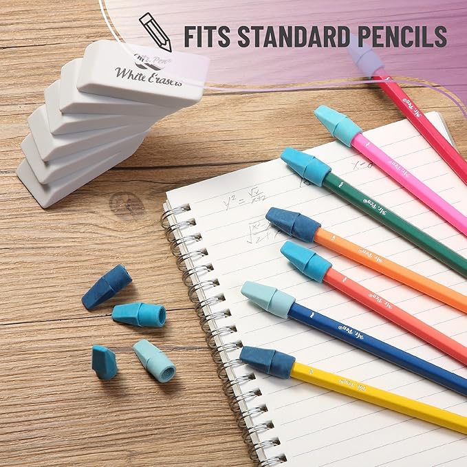 Mr. Pen- School Eraser Combination Set, 66 Pack, Colorful, Latex Free Erasers for School, Office, Art Sketching, Homework, Exams, Clean Smudge-Free Correction