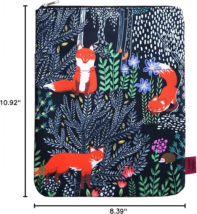Book Sleeve for Book Lovers, Bookish Book Protector, Book Covers for Paperbacks, Washable Fabric, Book Sleeves with Zipper, Medium 11 Inch X 8.7 Inch