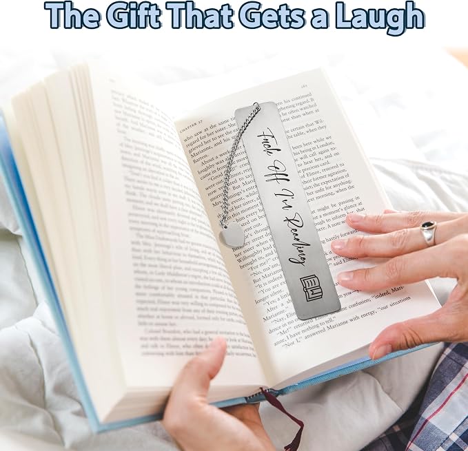 Funny Bookmarks for Women, Christian Gifts for Women Readers, Metal Bookmark for Book Lovers, Christmas & Birthday Gifts for Her, Best Friend, Sister, Wife, with Gift Box, I'm Reading