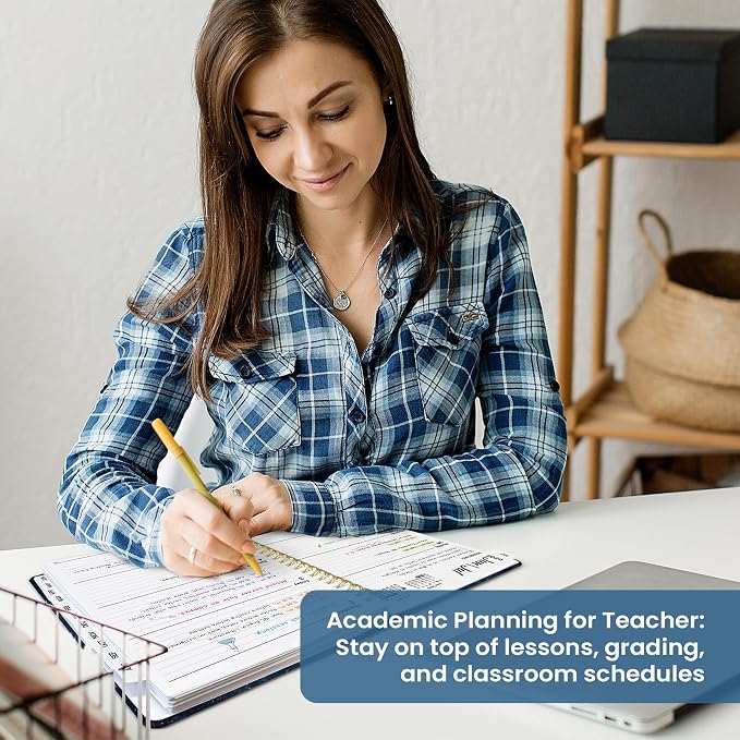 Planner 2026–2027, Academic Year Monthly & Weekly Calendar Book, Jul 2026–Jun 2027, Hardcover Organizer with Tabs, Student & Teacher Planner, 8.5" x 11", Golden Tide