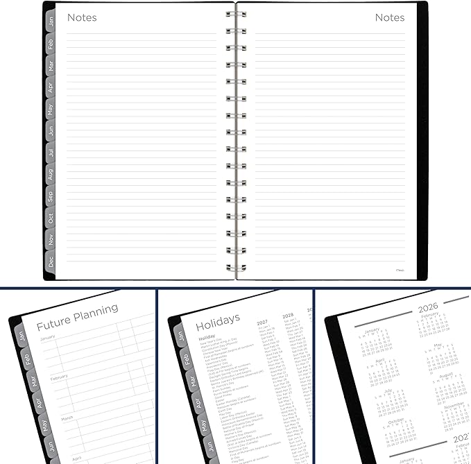 Mead 2027 Planner, Weekly & Monthly, 15-Month Oct-Dec, 5.5" x 8.5", Black (CRW4200527)