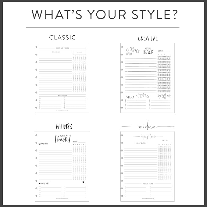 BetterNote Meal Plan Refill Pages for Disc Bound Planners, Fits Levenger Circa, TUL, Happy Planner, Staples ARC, Menu, Grocery List (6 months, 11-Disc, 8.5"x11")