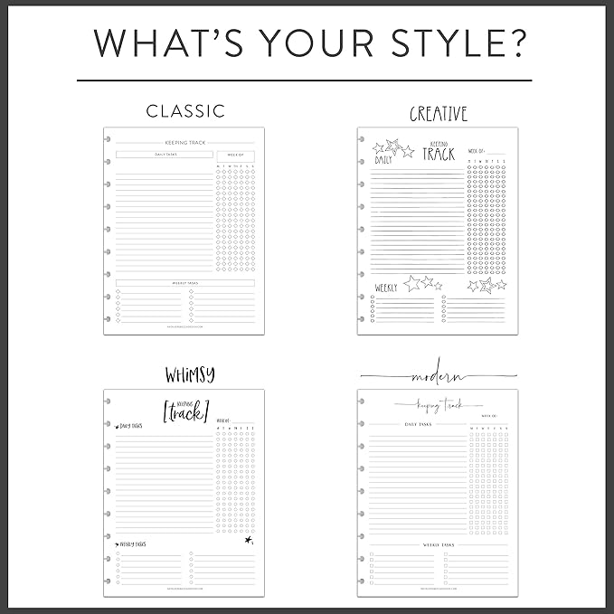 BetterNote To Do List Refill Pages for Disc Notebooks, Fits Levenger Circa, Happy Planner, Staples Arc, TUL, Talia (11-Disc, 8.5"x11", Modern- 25 Sheets)
