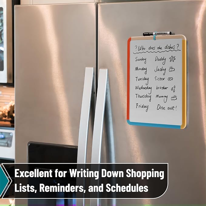Mr. Pen- Dry Erase Board, 14” x 11” with a Black Dry Erase Marker, Colorful Frame, Small White Board, White Board for Kids
