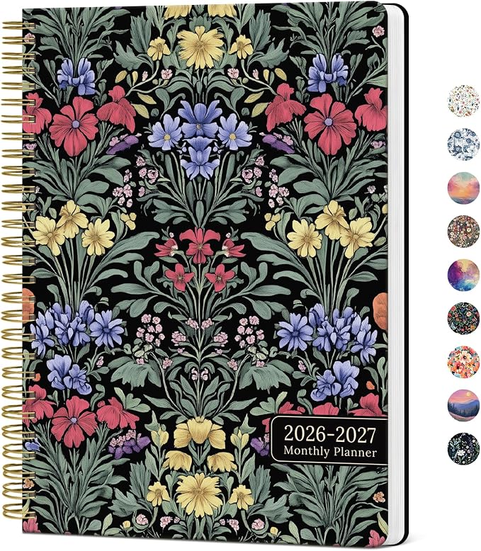 Monthly Planner 2026-2027, Aesthetic 2 Year Months Planner Calendar, 24-Months from January 2026 - December 2027, 26-27 Monthly Calendar Planner, Perfect for School Office Home, 7" x 10" - Symmetrical Tapestry
