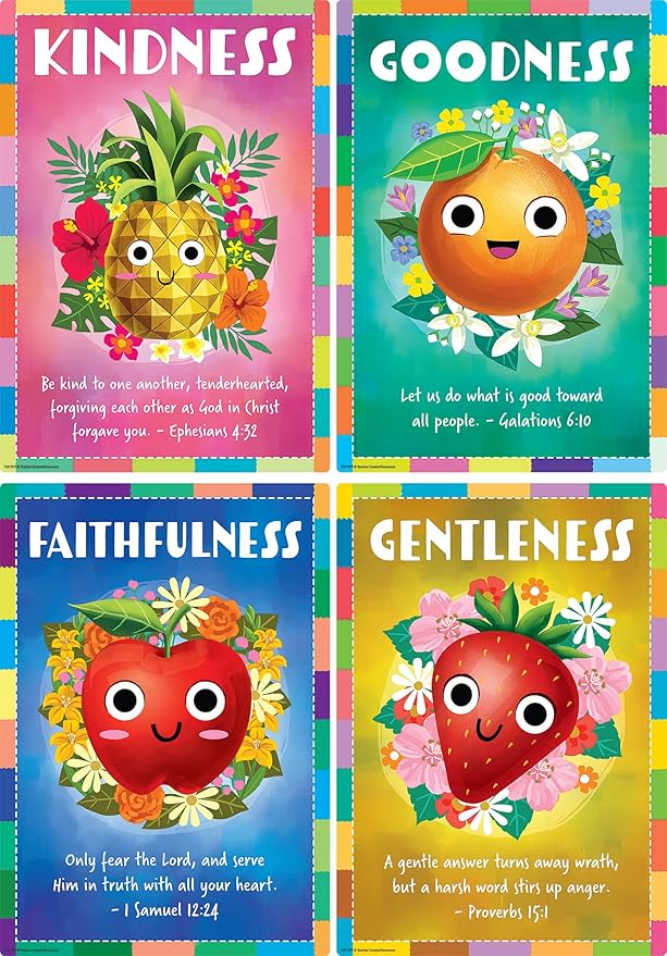 Teacher Created Resources Fruit of the Spirit Educational Poster Pack (TCR7071)