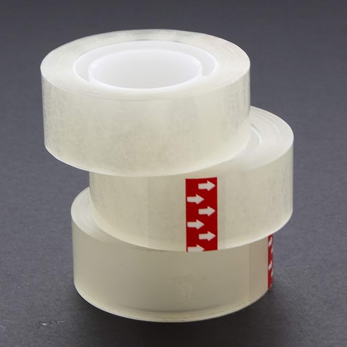 BAZIC PRODUCTS Transparent Tape, 3 Rolls, 0.75" x 500" Each