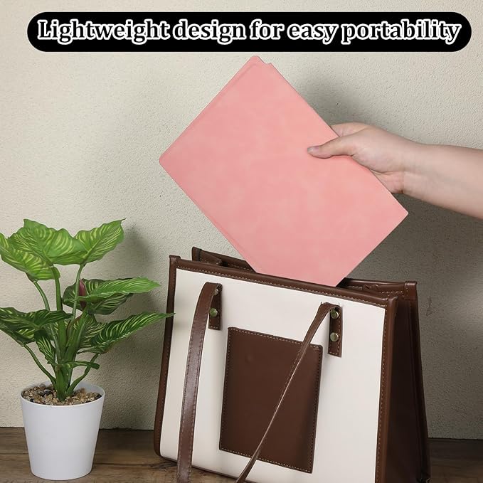 Thinp A5 Dry Erase Notebook, 9.5x6.6 Inch Whiteboard Notebook Reusable Folding White Board Double Sided Handheld Whiteboard for Business Office School Home (Pink)