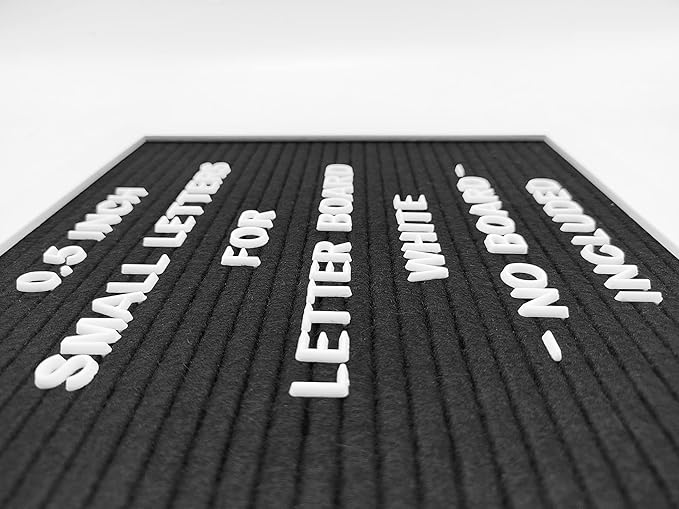 Letter Set Only - Pre-cut 0.5 Inch(1/2”) Tall White Letters 492pcs with Canvas Bag(No Board Included)