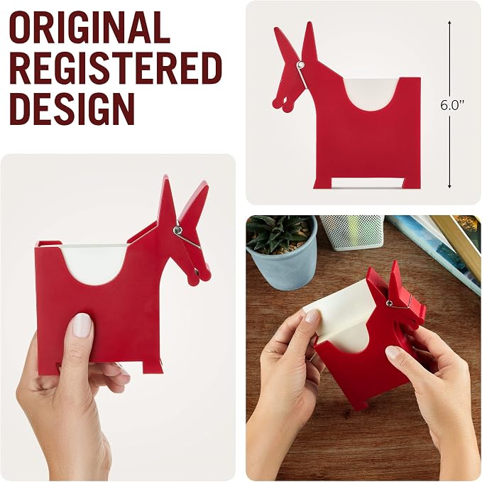 Monkey Business Morris – Rot (2 Stück) Sticky Note Dispenser, Red-2 Pack, 2 Count