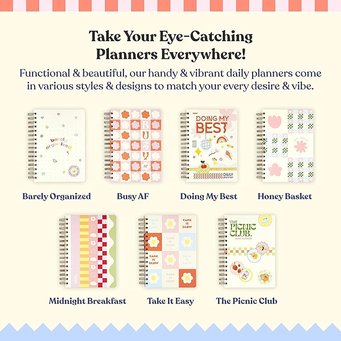 Daily Planner Organizer Notebook - To Do List 6-Month Undated Daily Planner with 180 Daily & 26 Weekly Pages - Aesthetic Checklist Notebook Planner for Passion, Goal & Work - Notcoy Doing My Best