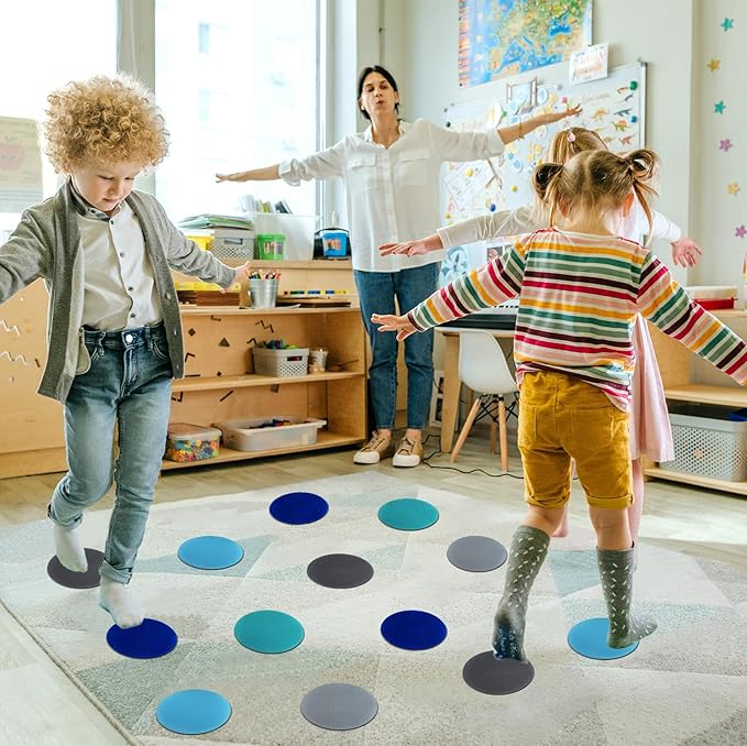 50 pcs Spot Markers Carpet Floor Spots Markers 5 Colors (Includes Blue) for Classroom Decoration, for Flexible Carpet Dots for School Supplies for Elementary School Preschool Kindergarten Teacher