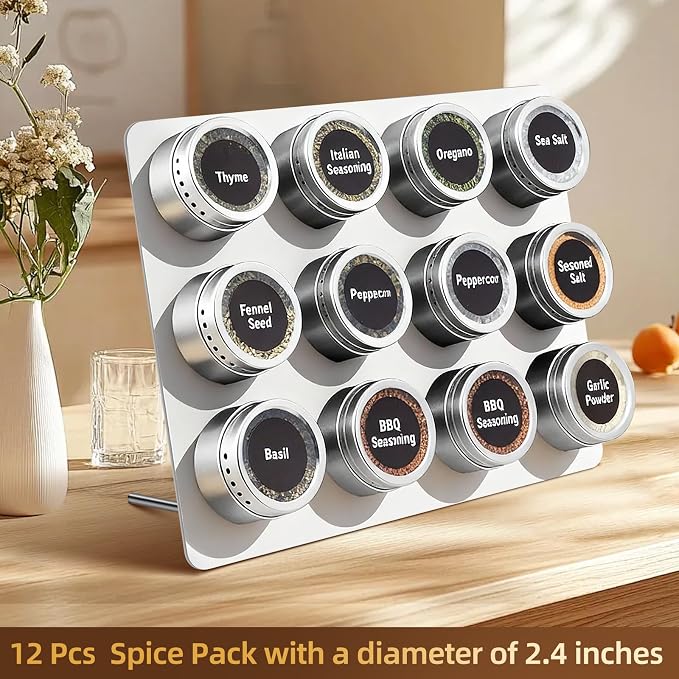 Magnetic Metal Display Bulletin Board, White, 4 Pack, 11x8 Inch | Horizontal Orientation, Includes 12 Magnets, For Memos Messages Photos, For Home School Kitchen Office