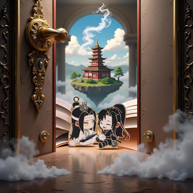 Chinese Mo Dao Zu Shi Bookmark, Grandmaster of Demonic Cultivation Wei Wuxian LAN Wangji Metal hollowing Bookmark Office Supplies Book Covers and Book Accessories