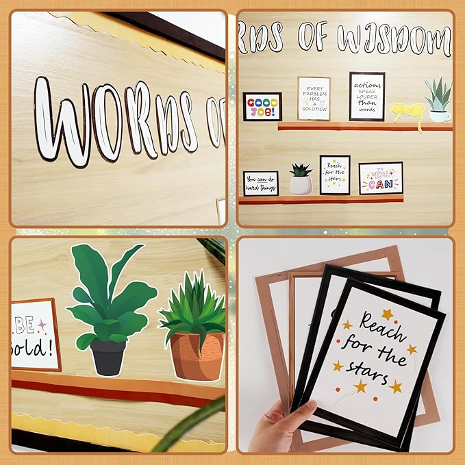 VABAMNA Bulletin Board Decorations for Classroom, 74Pcs Greenery Positive Affirmation Motivational Cutouts Classroom Must Haves for Teacher School Library Welcome Back to School Door Wall Decor