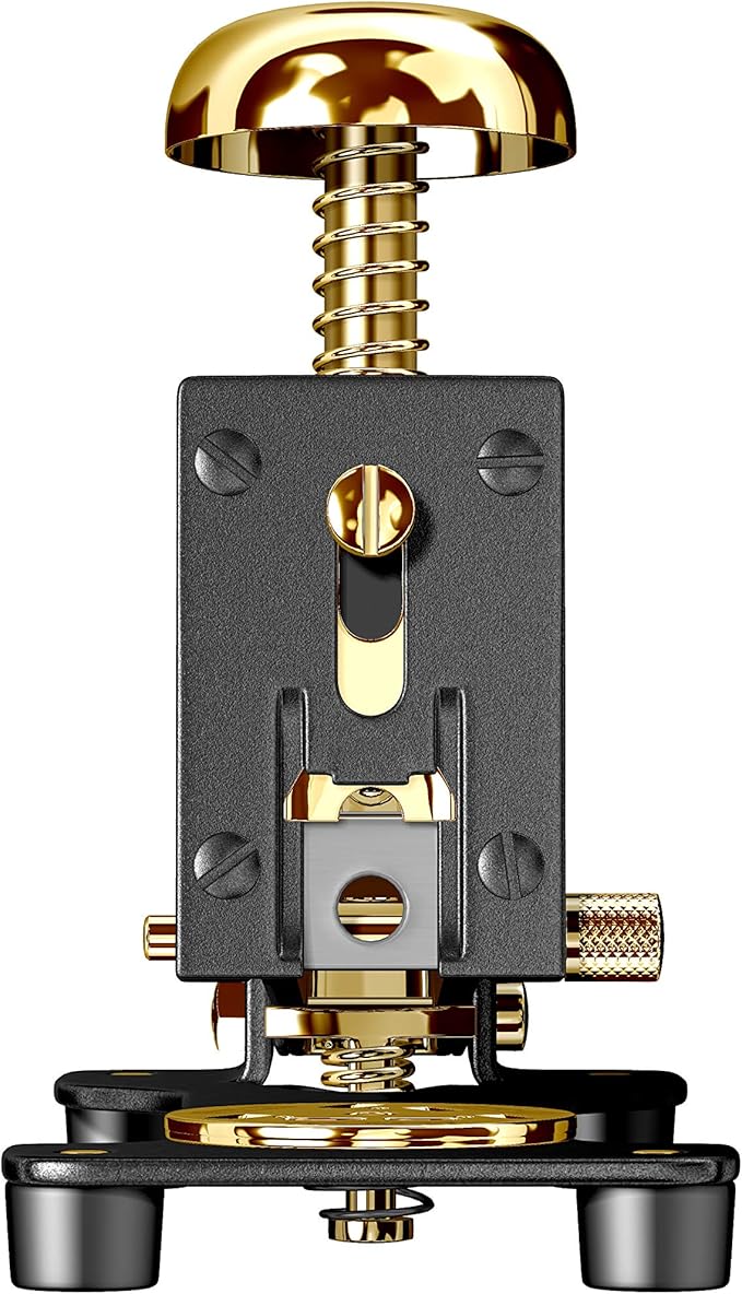 El Casco M10 Medium Desk Stapler - Black/23 Carat Gold Plated Trim