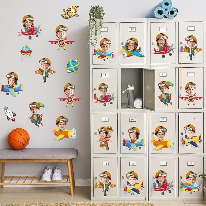 60pcs Pilot Airplane Cutouts Aircraft Bulletin Board Decorations Adventure Travel Theme Paper Cut-Outs Classroom Decorations for Classroom DlY Craft Photo Kindergarten Preschool Wall Door Supplies