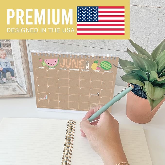 Small Desk Calendar 2026-18-Month 2026 Desk Calendar Small for Home, Office & Classroom, Standing Flip Desks Calendars 2026-2027, Teacher Appreciation Gifts, Graduation Gifts
