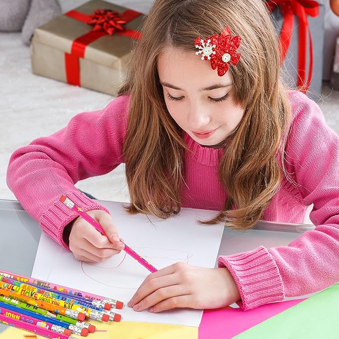 Cinrobiye 200 PCS Bible Pencils Bulk,Christian Gifts Wood Pencils with Erasers Inspirational Religious Supplies for School Prizes Classroom Exchange Gift Party Favors,Stationary Gifts