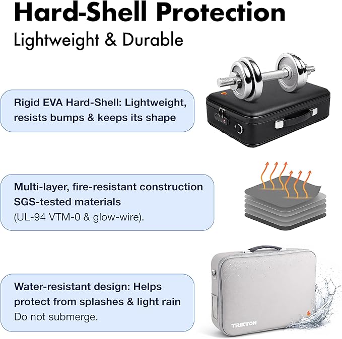 XXL Legal-Size Fire & Water-Resistant Document Box with TSA Lock - Hard-Shell Case (17×13×6 in) Hard Case File Organizer for Important Documents, Laptop, Passport, Wills, Certificates (Silver)