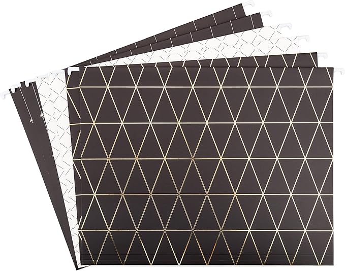 U Brands Fashion Hanging File Folders, Office Supplies, 6 Count (Classic)