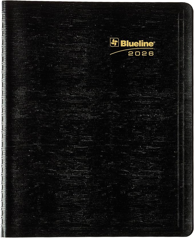 Blueline® 2026 Plan & Link™ Essential Weekly Planner, Appointment Book, 12 Months, January to December, 9.25" x 7.25", Black (C5275.81T-26)