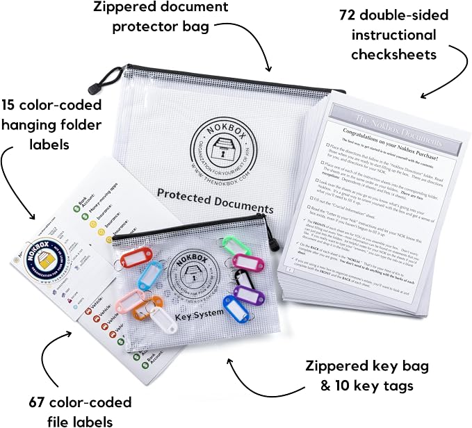 The Nokbox Lite – DIY Estate Planning Organizer & Emergency Kit | Home & Office Organization, Document Organizer for Families, Legacy Planning, Next of Kin, Paper Clutter Solution
