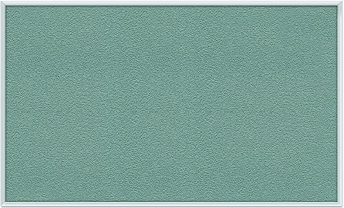 Ghent 36-Inch-by-46.5-Inch Vinyl Bulletin Board with Aluminum Frame, Stone