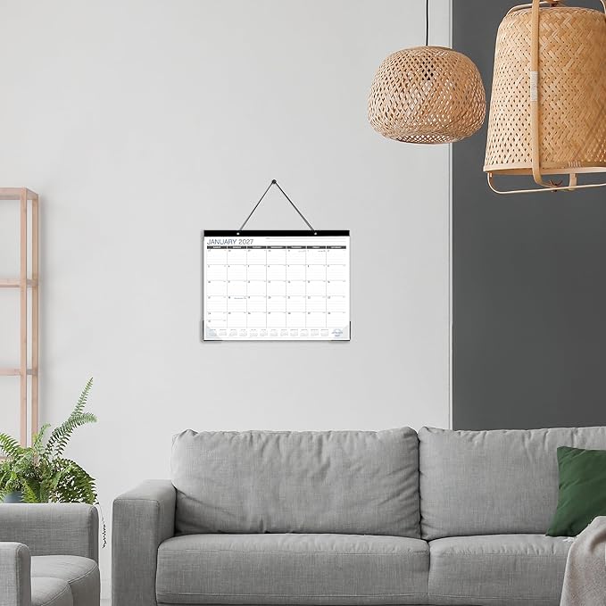 Desk Calendar 2026-2027 - Desk/Wall Calendar 2026-2027, Jul 2026 - Dec 2027, 26-27 Calendars 18 Month, Desk Calendars with Corner Protectors, Large Ruled Blocks, Thick Paper, Colorful, 14.6" x 11.5", Desktop Calendar for Daily Organizer
