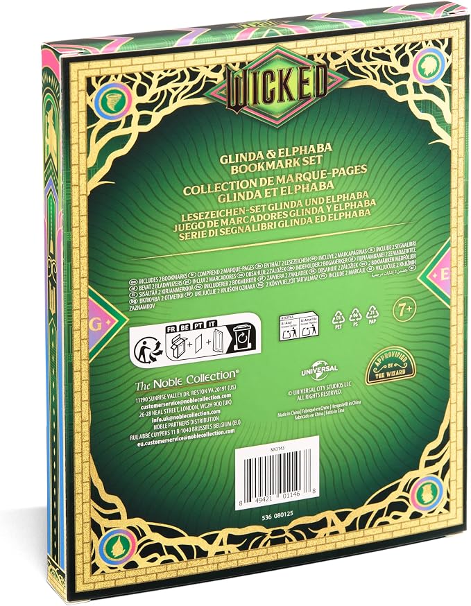 Wicked Glinda and Elphaba Bookmark Set (for Good)