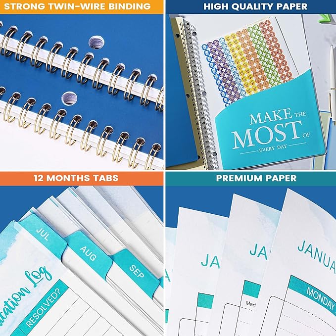 Student Planner 2026-2027 - Academic Planner 2026-2027, July 2026 - June 2027, 11" × 9", Weekly Lesson Planners, Monthly & Weekly School Planners for Middle/High School, Stickers, Week's Goals, Tabs