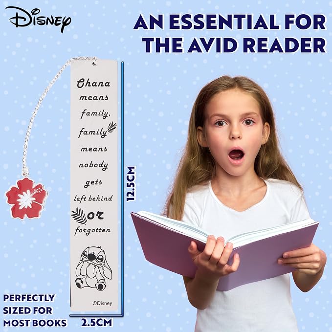 Disney Stitch Bookmarks Stainless Steel for Women Teens Kids Cute Kawaii Bookmark Book Lovers Teacher Appreciation Gifts (Silver Stitch)
