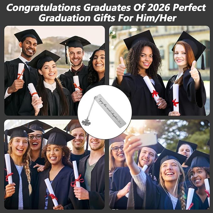 Graduation Gifts Class of 2026 Bookmarks Gifts for Him Her Inspirational Grad Gift Students Gift Enjoy The Next Chapter Bookmarks for Teen Boys Girls, Back to School Coming of AgeGift