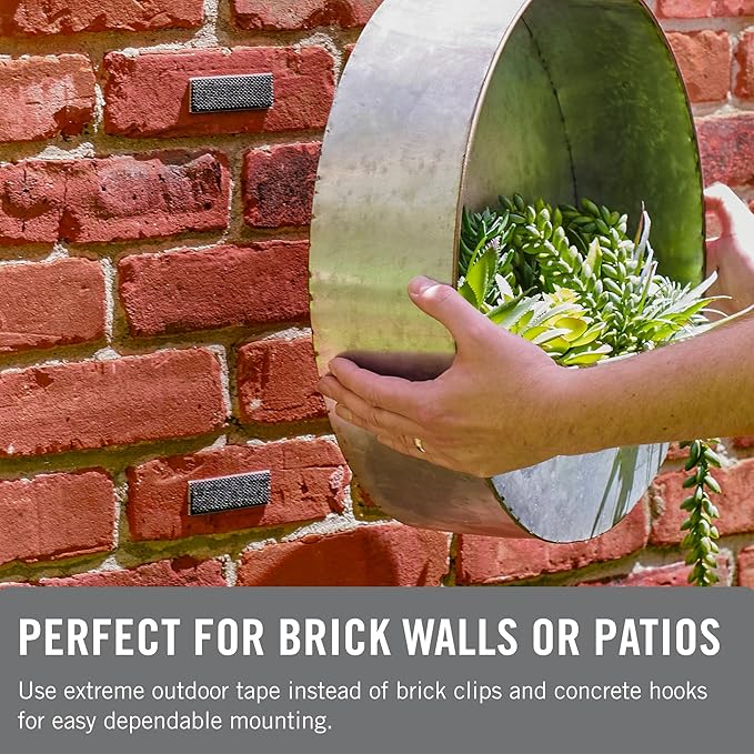 VELCRO Brand Extreme Outdoor Double Sided Mounting Tape Holds up to 15 Pounds on Brick or Other Rough Surfaces UV and Weather Resistant 14Ft Heavy Duty Roll,(Pack of 12)