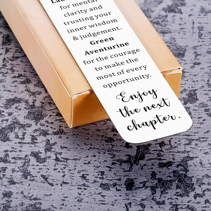 Welcome Gifts for New Employees - New Beginnings Gifts for Women Natural Crystals Bookmark Coworker Leaving Goodbye Farewell Gift for Women Going Away Gift for Friends Anxiety Relief Healing Crystals