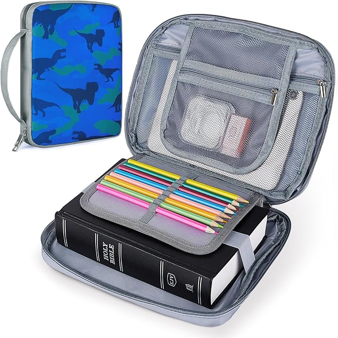 ICOSY Bible Cover Case for Women Girls Kids Bible Bag Case with Handle Kids Girls Bible Study Accessories Supplies