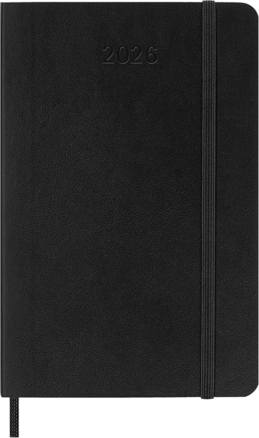 Moleskine Classic 12 Month 2026 Monthly Planner, Soft Cover, Pocket (3.5" x 5.5"), Black, 128 pages