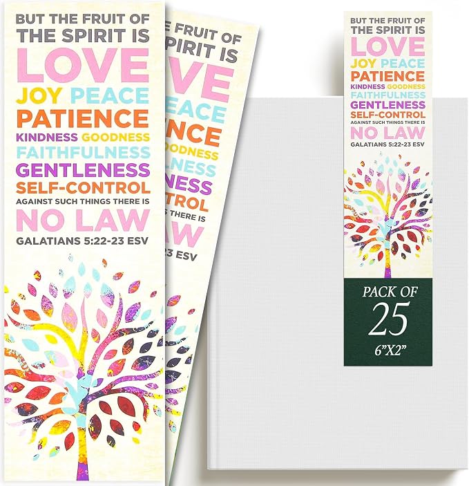 The Fruit of The Spirit Bookmarks, 2 x 6 inches, 25 Bookmarks