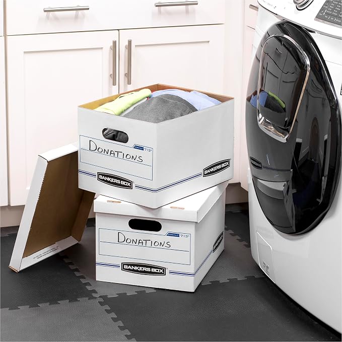 Bankers Box 6-Pack Basic Duty File Storage Boxes with Lids, Letter/Legal, STOR/FILE, (0071303)