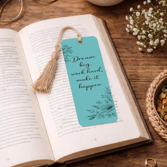 Printable Bookmarks - Blank Bookmark Printing Paper for Inkjet & Laser Printers - 2" x 6" Perforated Bookmarks 5 per Page - 25 Sheets / 125 Book Marks (Bright Blue)
