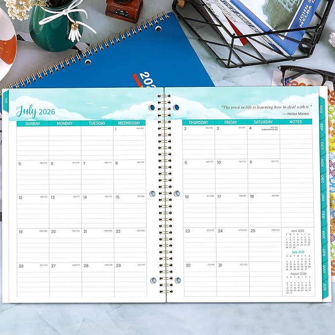 Student Planner 2026-2027 - Academic Planner 2026-2027, July 2026 - June 2027, 11" × 9", Weekly Lesson Planners, Monthly & Weekly School Planners for Middle/High School, Stickers, Week's Goals, Tabs