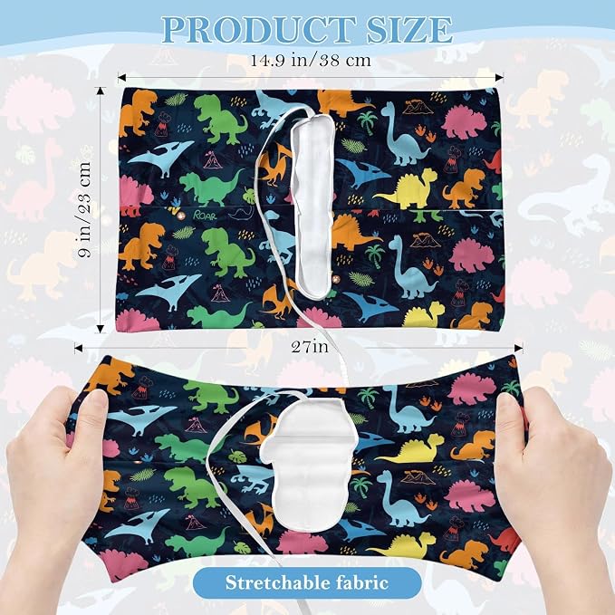 6 Pack Stretchable Book Covers, Jumbo Book Covers for Paperbacks Hardcover Books up to 9 x 11 Inches, Reusable Washable Protective Fabric Books Sleeves, Animals