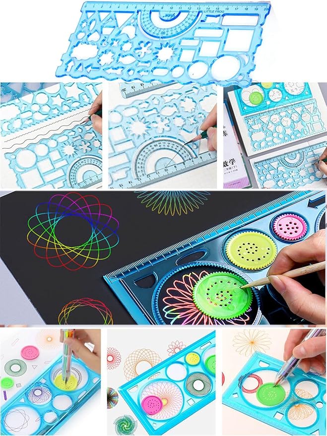 3 Pcs Multifunctional Geometric Ruler for Drawing Tools School Supplies Rulers