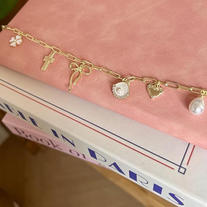Bible Charm, Christian Bible Charms Chain Bookmark, Christian Jewelry Religious Faith Gift (Style E)