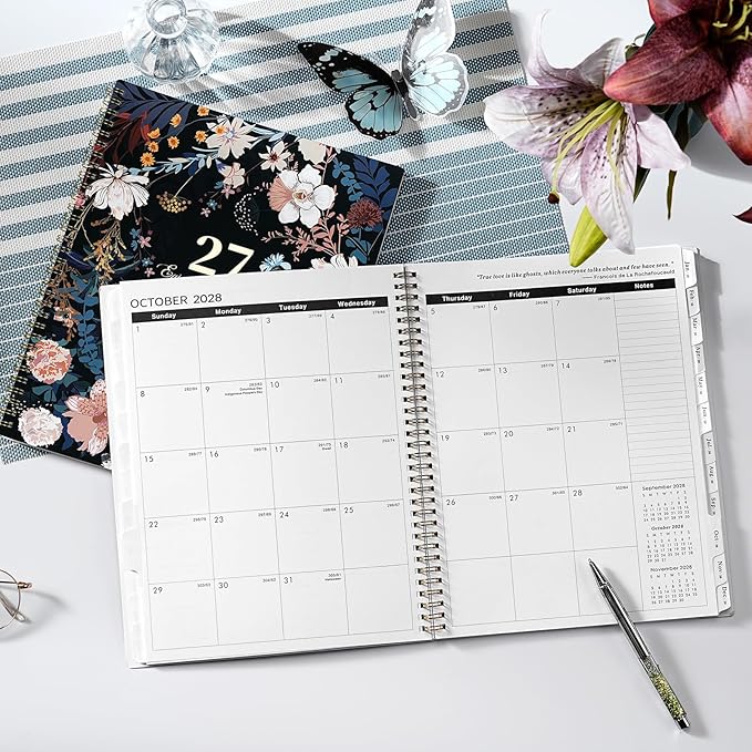 2027-2031 Monthly Planner - 5 year planner, Jan 2027 - Dec 2031, 5 year calendar 2027-2031, 9" x 11", Planner for Long-Term Planning, Twin-Wire Binding, Double-Side Pocket