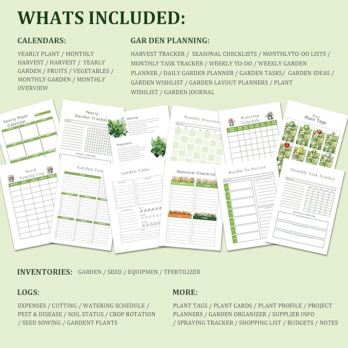 Garden Planner – Garden Journal Planner and Log Book with Monthly & Weekly Checklists, Gardening Journal for Plant Care, Budget, and Harvest Tracking