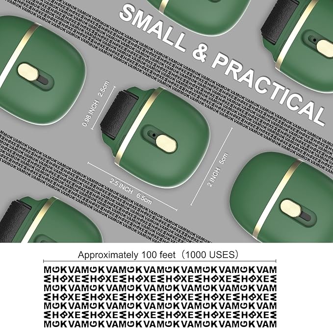 Lomil Identity Protection Roller Stamps 2 Pack - Confidential Roller Stamp with 4 Refills - Wide Identity Theft Protection Stamp for ID Blockout, Privacy & Security(Green)